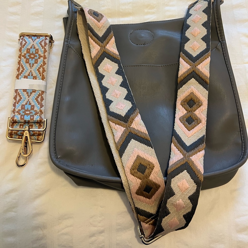 AHDORNED Grey Vegan Leather Purse